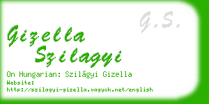 gizella szilagyi business card
